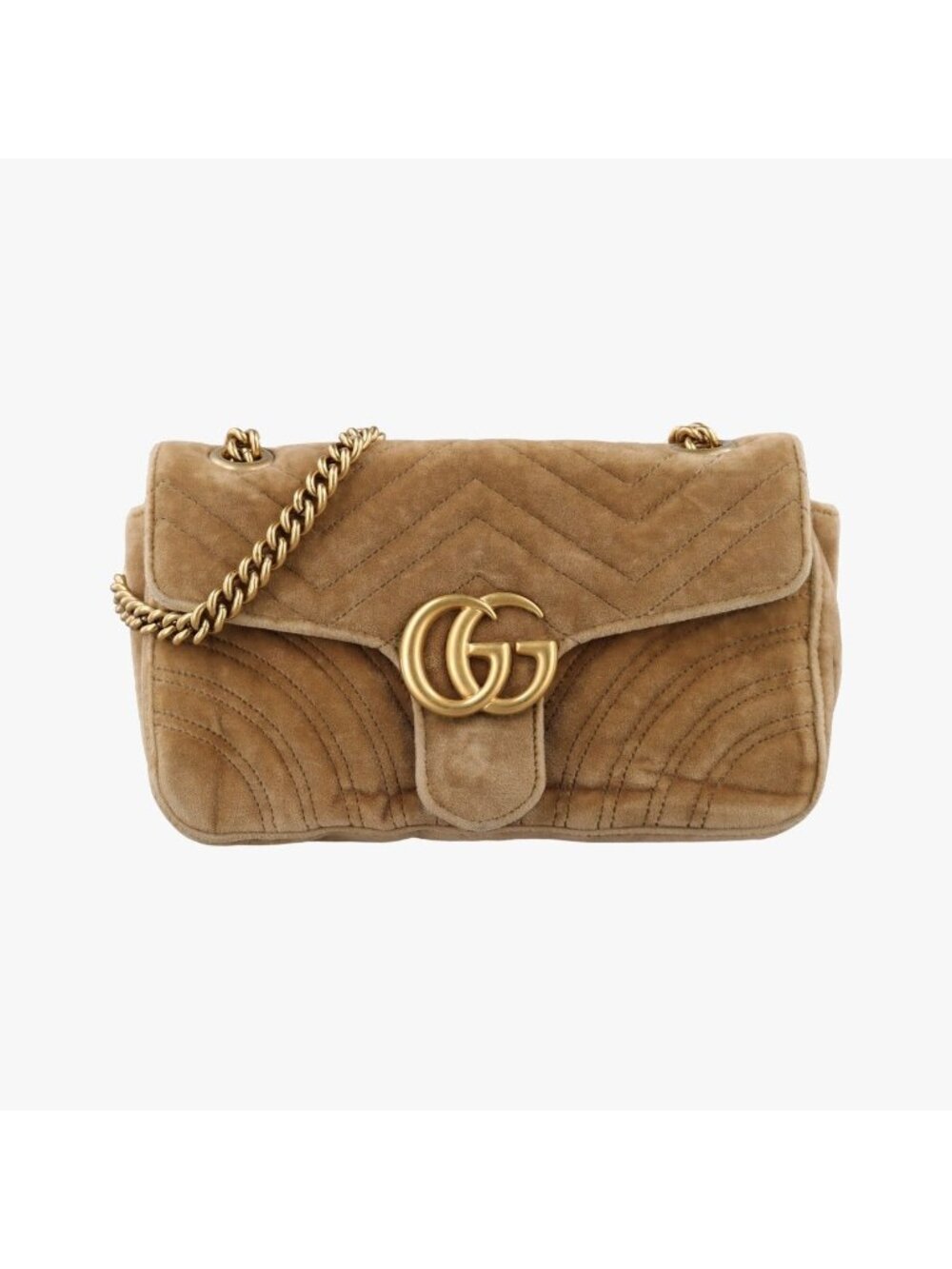 Gucci GG Marmont Khaki Velour